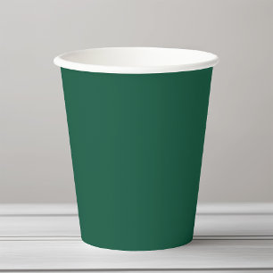 Gobelets En Papier Forêt solide vert foncé