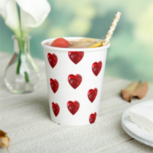 Gobelets En Papier forme cardiaque