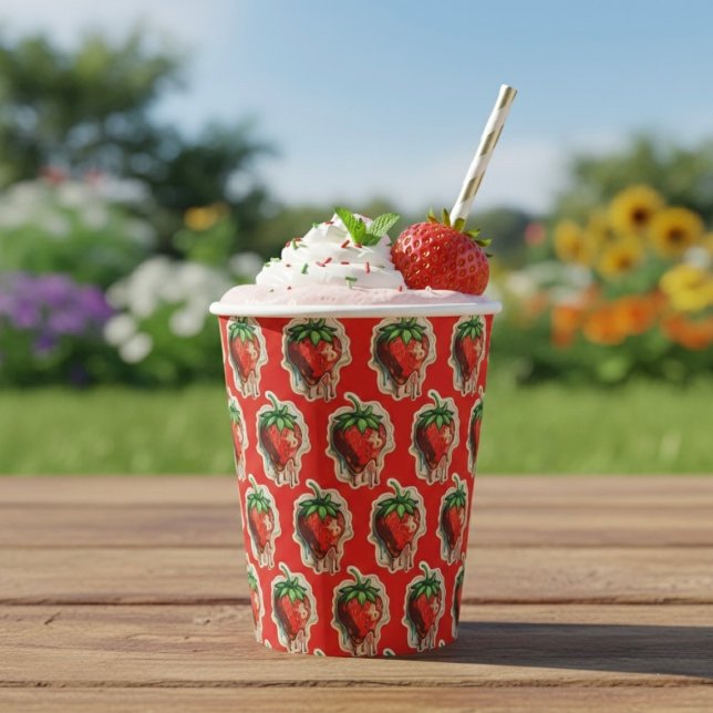 Gobelets En Papier Fraise (Créateur téléchargé)