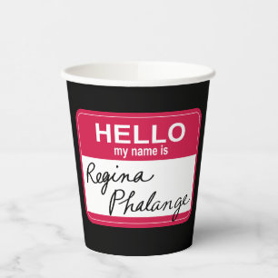 Gobelets En Papier FRIENDS™   Bonjour Mon nom est Regina Phalange