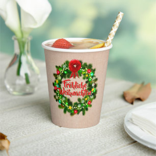 Gobelets En Papier Fröhliche Weihnachten Noël