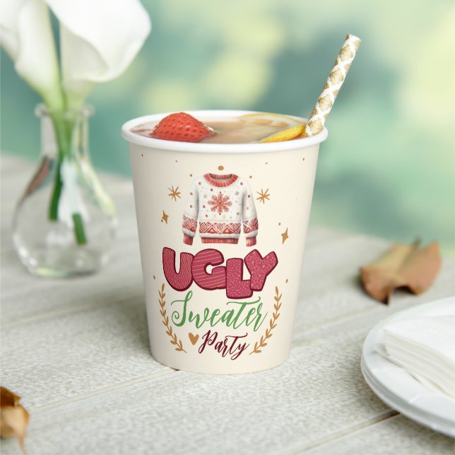 Gobelets En Papier Fun Retro Vilain Sweet Noël (Insitu)