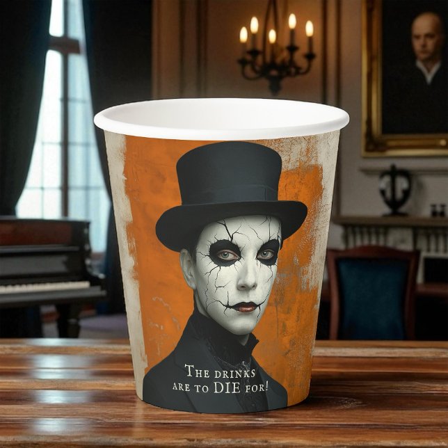 Gobelets En Papier Funny Drinks to Die For Gothic Halloween (Serves both hot and cold beverages.)