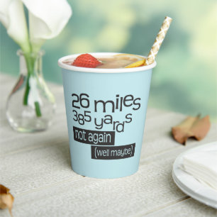 Gobelets En Papier Funny Marathon Runner 26 miles 385 yards Paper Cup