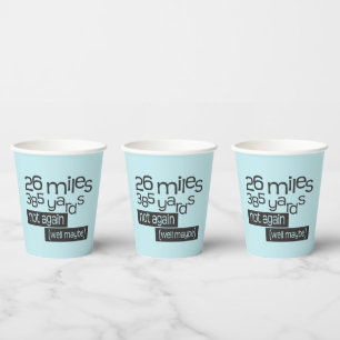 Gobelets En Papier Funny Marathon Runner 26 miles 385 yards Paper Cup