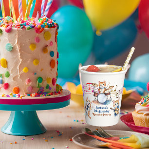 Gobelets En Papier Funny Musical Cats Karaoke Anniversaire de enfant