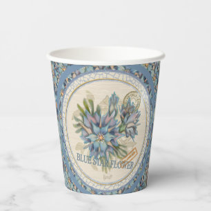 Gobelets En Papier G Bureau de création Fleur bleue