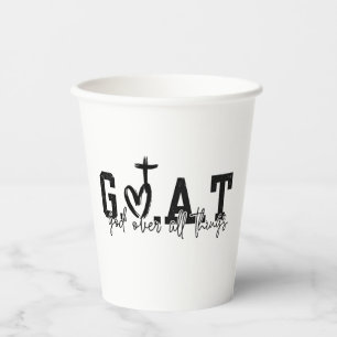 Gobelets En Papier G.O.A.T Dieu sur toutes les choses Christian Jésus