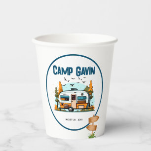 Gobelets En Papier Garçons Camper vintage camping extérieur