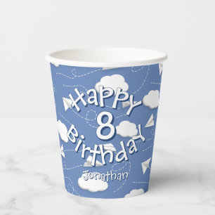 Gobelets En Papier garçons filles avions en papier anniversaire