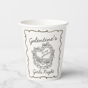 Gobelets En Papier Gâteau Coquette Rétro Cœur Arc-en-ciel Beige Galen