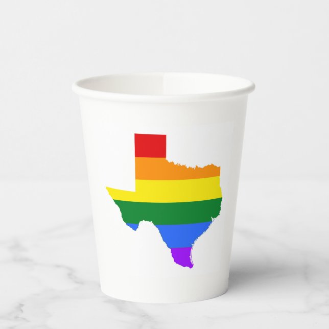 Gobelets En Papier gay pride | Texas Rainbow (Gauche)