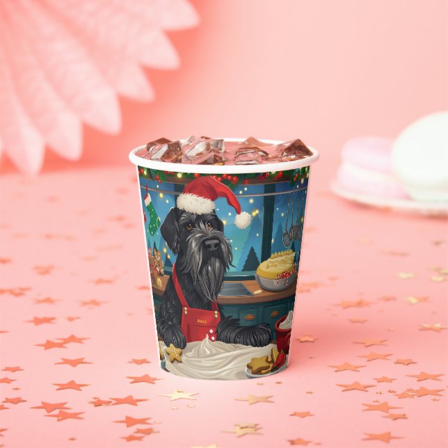 Gobelets En Papier Géant Schnauzer Gourmande : Noël Festif (Insitu)