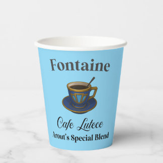 Gobelets En Papier Genshin Impact Cafe Lutece Coffe Cup