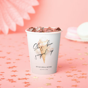 Gobelets En Papier Glace à l'eau Mariage Shower  