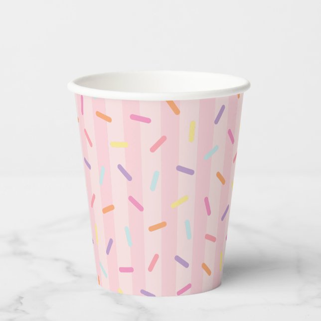 Gobelets En Papier Glace Sundae Voici la Scoop Douces Sprinkles (Recto)