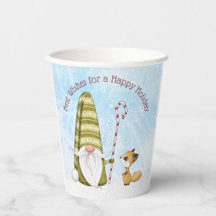 Gobelets En Papier Gnome et Fox Meilleurs voeux Happy Holiday Custom