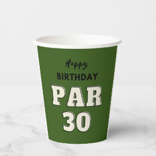 Gobelets En Papier Golf 30e anniversaire pour golfeur