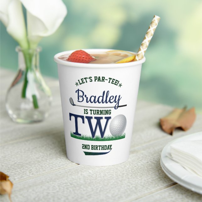 Gobelets En Papier Golf PAR-TEE 2e anniversaire (Insitu)