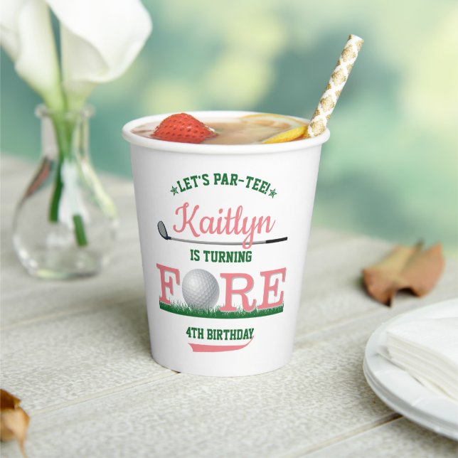 Gobelets En Papier Golf PAR-TEE 4e anniversaire (Insitu)
