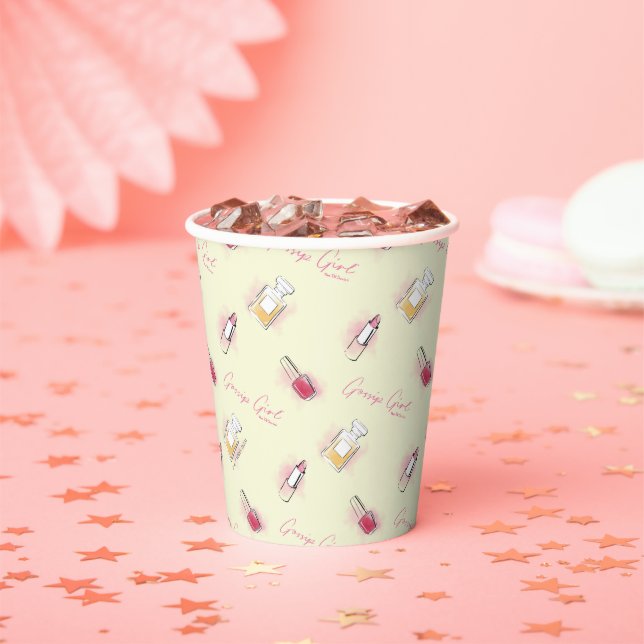 Gobelets En Papier Gossip Girl Lipstick & Motif de parfum (Insitu)