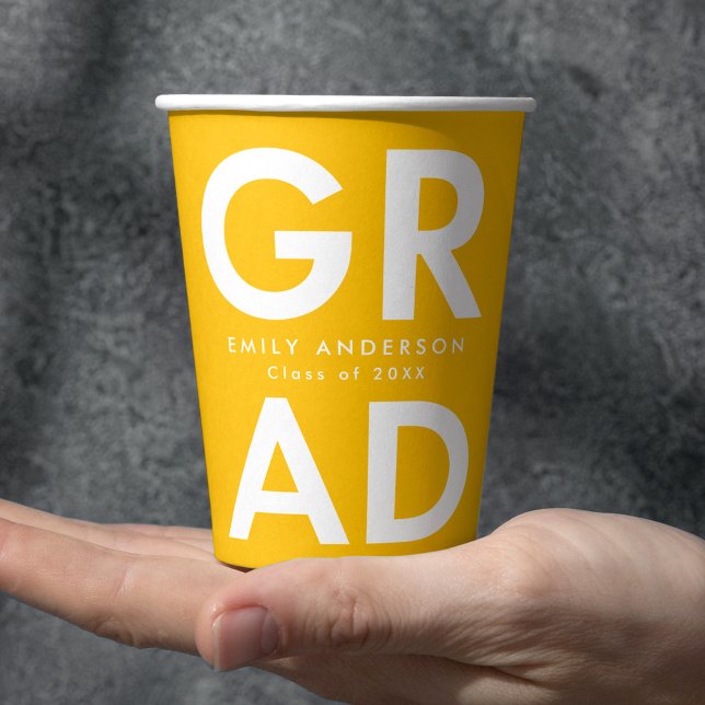 Gobelets En Papier Grad Grad Jaune Grad Grad (Créateur téléchargé)