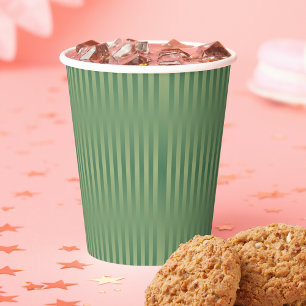 Gobelets En Papier Gradient vert Vintage simple en osage