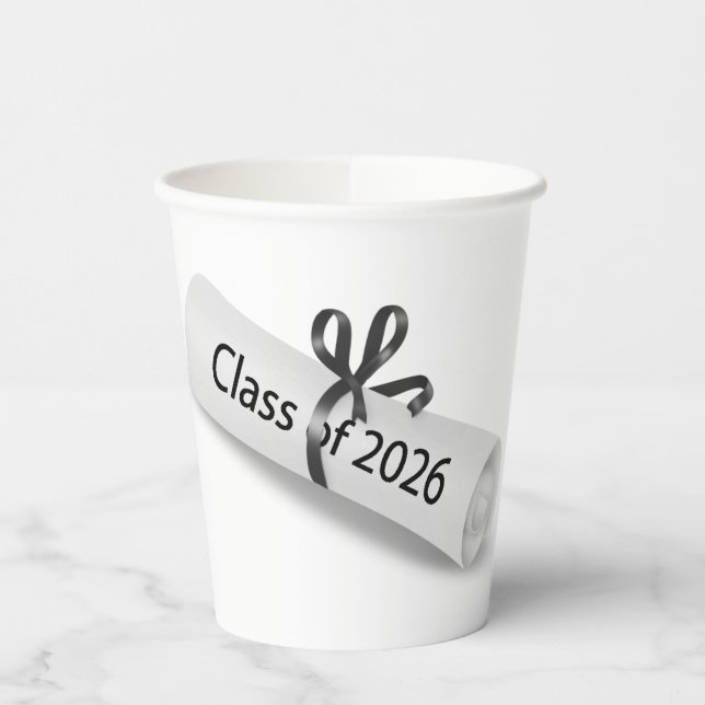 Gobelets En Papier Graduation Diploma for 2026 (Gauche)