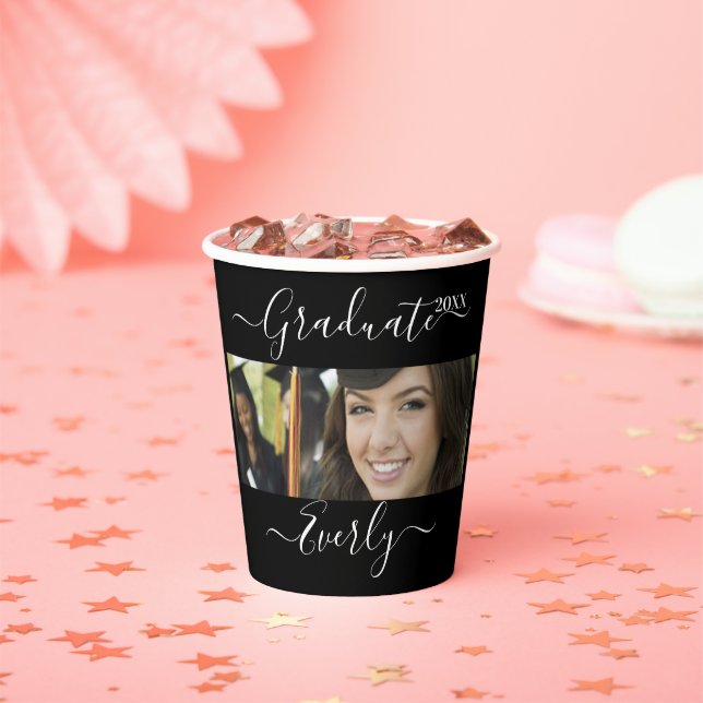 Gobelets En Papier Graduation Photo Simple Moderne Open House Party P (Insitu)