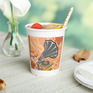 Gobelets En Papier Gramophone