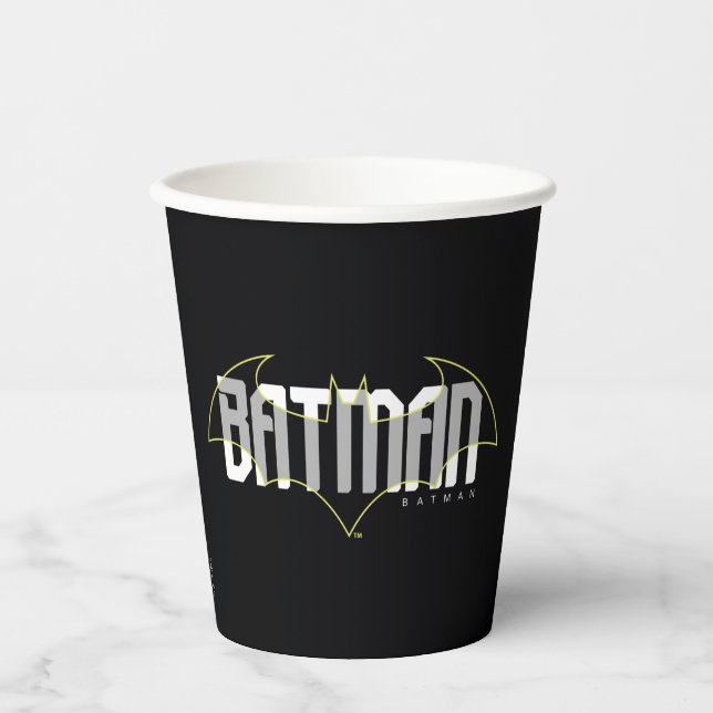 Gobelets En Papier Graphique de nom haute technologie Batman (Recto)