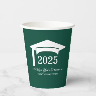 Gobelets En Papier Green College University Classe Casquette de 2025
