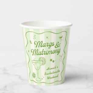 Gobelets En Papier Green Margarita Bachelorte