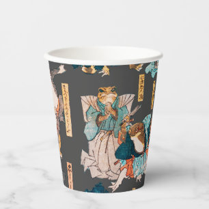 Gobelets En Papier Grenouille japonaise ukiyo-e Froggies