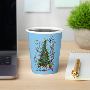 Gobelets En Papier Grinch Classique Sapin de Noël