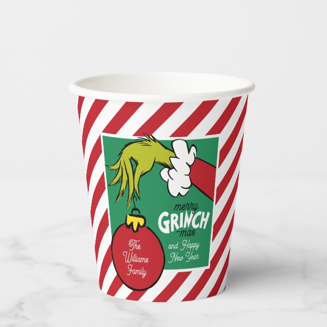 Gobelets En Papier Grinch | Personalized Ornament (Recto)