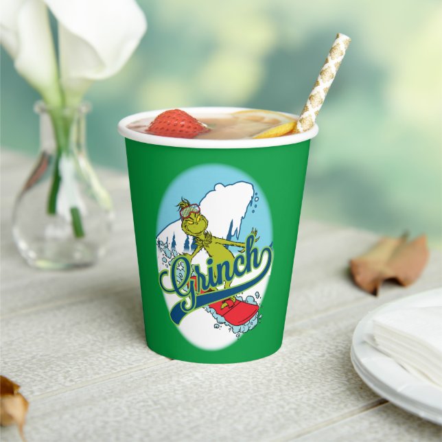 Gobelets En Papier Grinch Snowboard (Insitu)