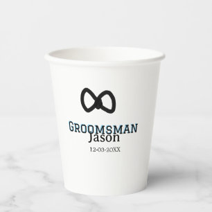 Gobelets En Papier Groom Squad garçon d'honneur enterrement de vie de