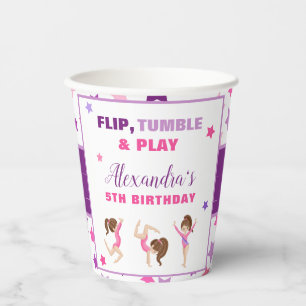 Gobelets En Papier Gymnastique Girl Stars Anniversaire