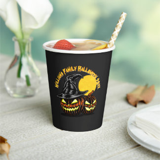 Gobelets En Papier Halloween Ajouter Nom de famille Année Personnalis