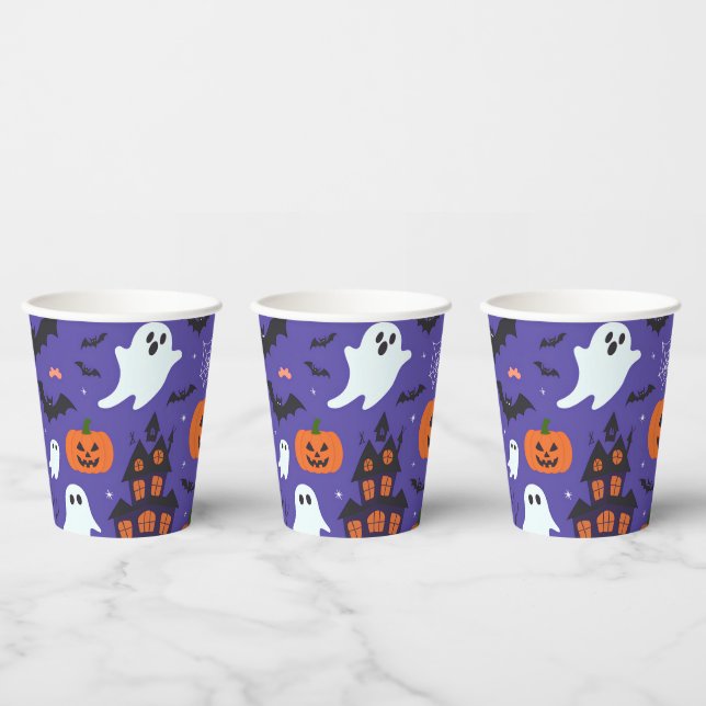 Gobelets En Papier Halloween drôle (Multi)