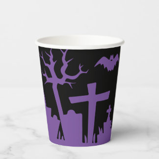Gobelets En Papier Halloween du cimetière hanté