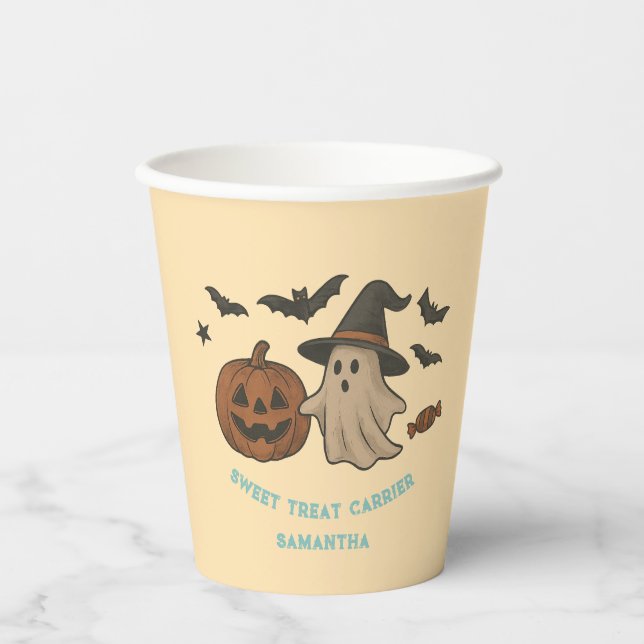 Gobelets En Papier Halloween éffrayant - Trick ou Treat Party Boire (Recto)