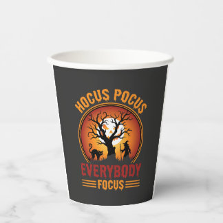 Gobelets En Papier Halloween Hocus Pocus Everybody Focus Witch Tree