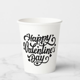 Gobelets En Papier Happy Valentines Day