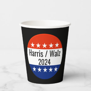 Gobelets En Papier Harris Walz Élection 2024