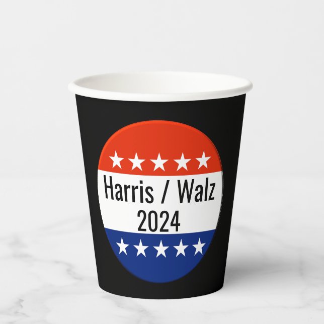 Gobelets En Papier Harris Walz Élection 2024 (Recto)