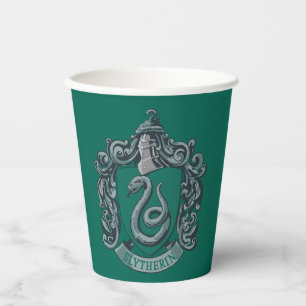Gobelets En Papier Harry Potter   Slytherin Crest Green