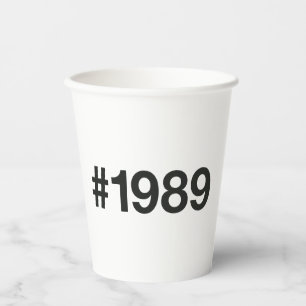 Gobelets En Papier Hashtag 36 Anniversaire 1989