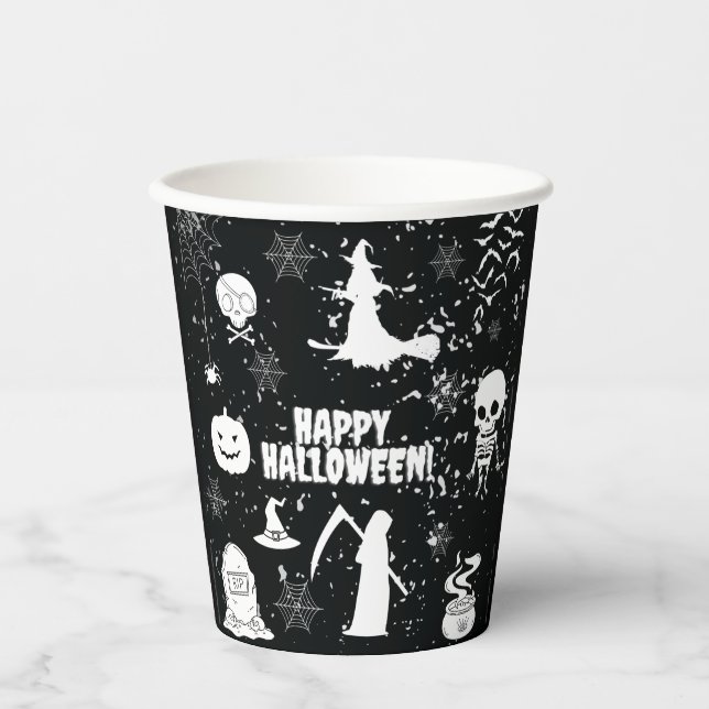 GOBELETS EN PAPIER HEUREUX HALLOWEEN (Recto)
